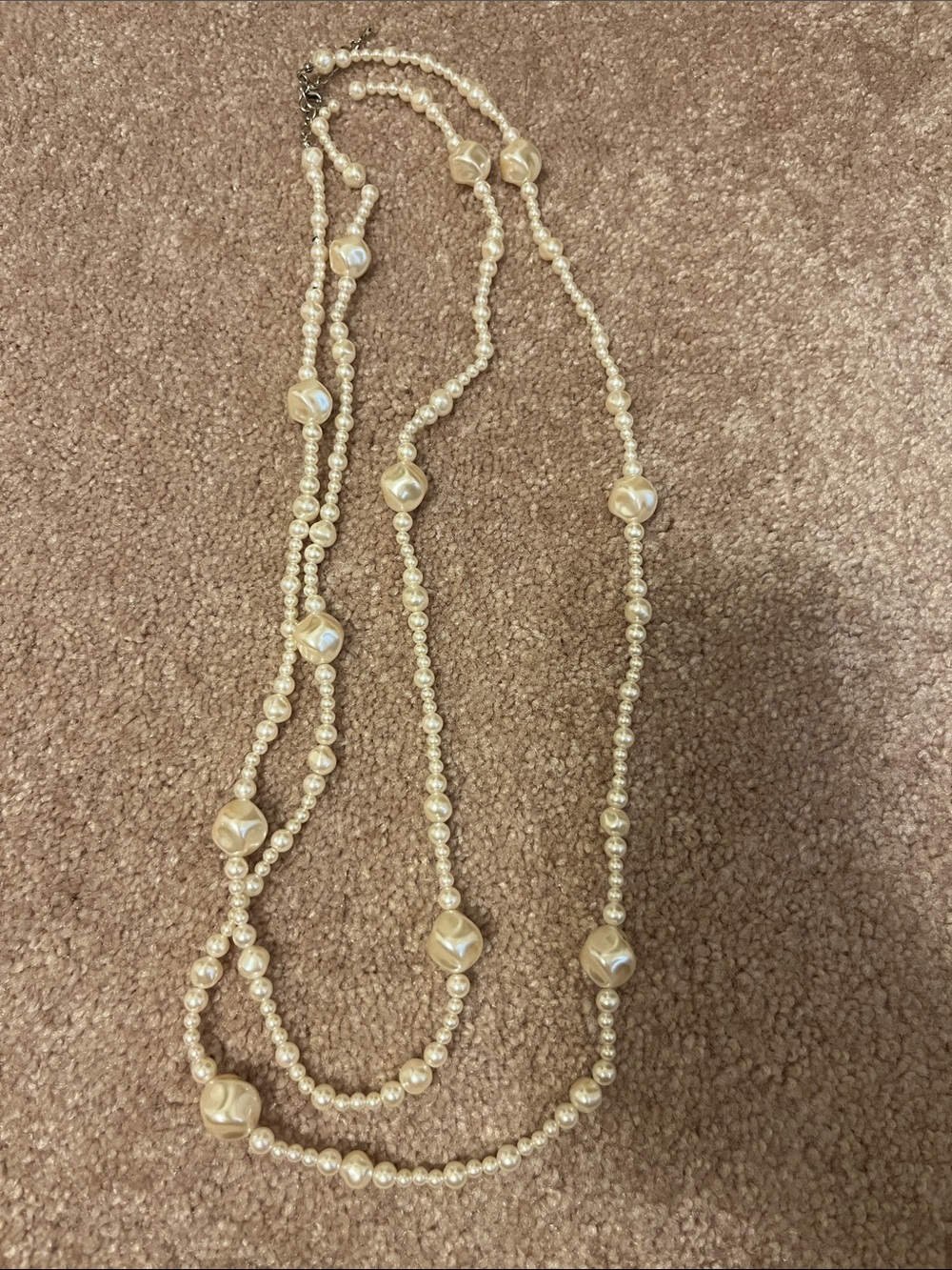 Classic Ivory Pearl Long Strand Necklace - Women Jewelry